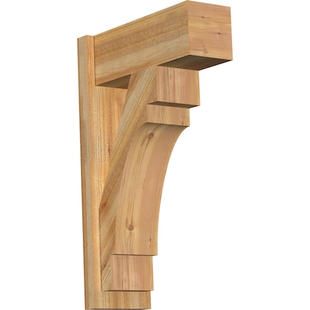 Ekena Millwork Merced Block Rough Sawn Outlooker, Western Red Cedar, 8"W x 20"D x 32"H OUT08X20X32MRC05RWR